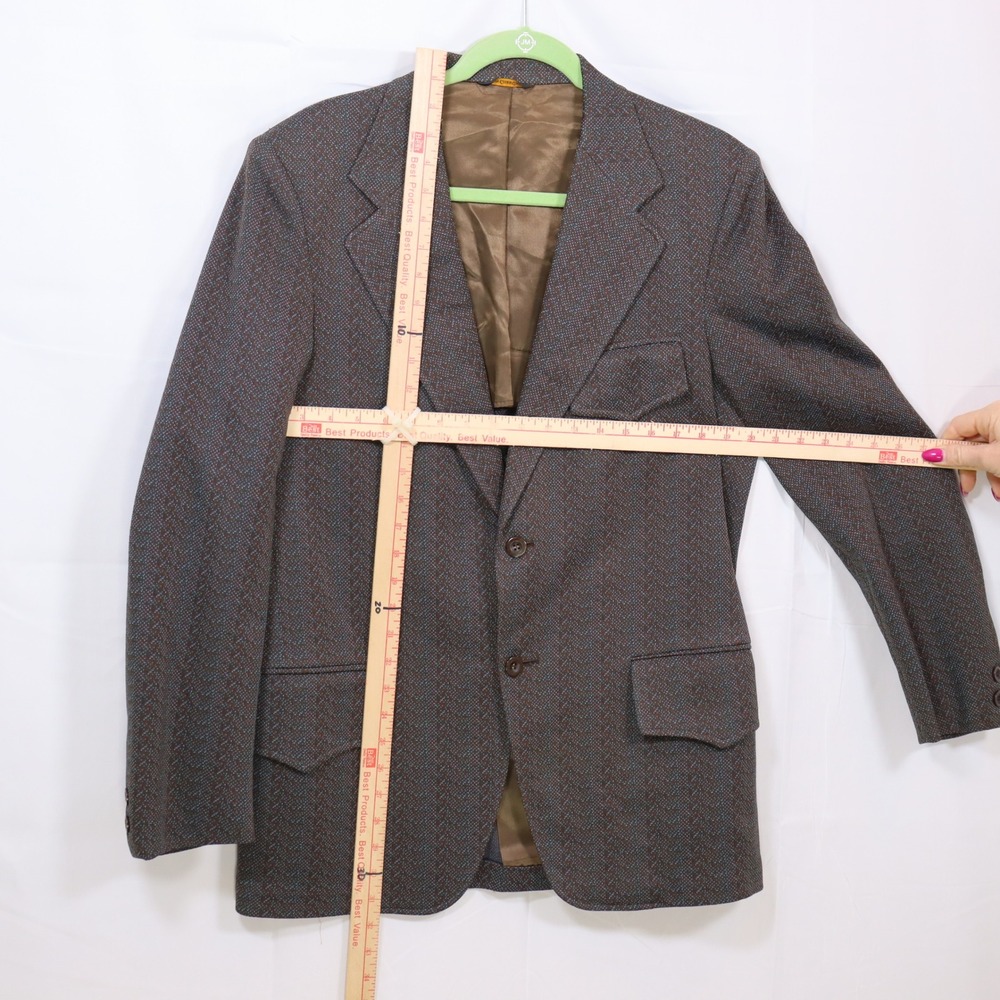 Niver Western Wear Blazer 42 Brown Mens Vintage Western Sport Coat - Picture 5 of 6